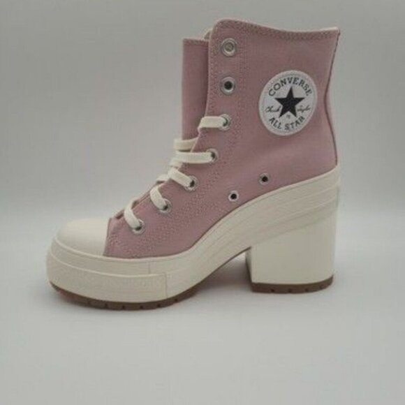 Converse Chuck 70 De Luxe Heel Women's Size 7.5 X-High Heel Static Pink Shoes - Picture 6 of 10